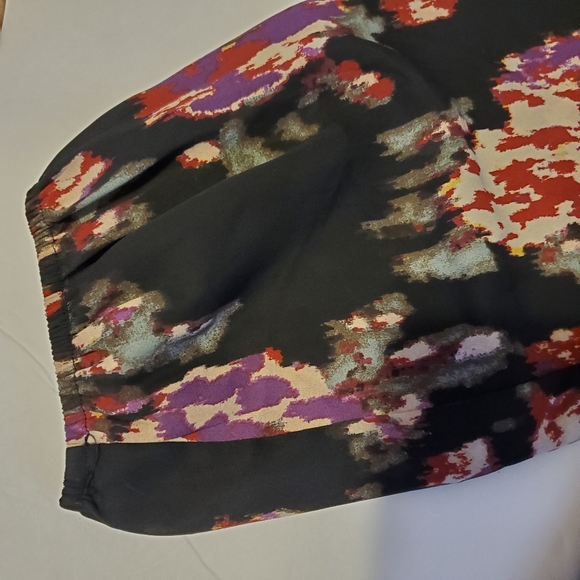 Daniel Rainn Keyhole Print Smocked Blouse Top M - Picture 5 of 7